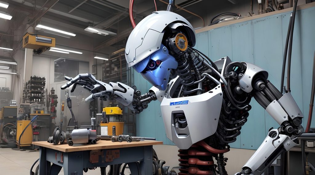 robot working in factory