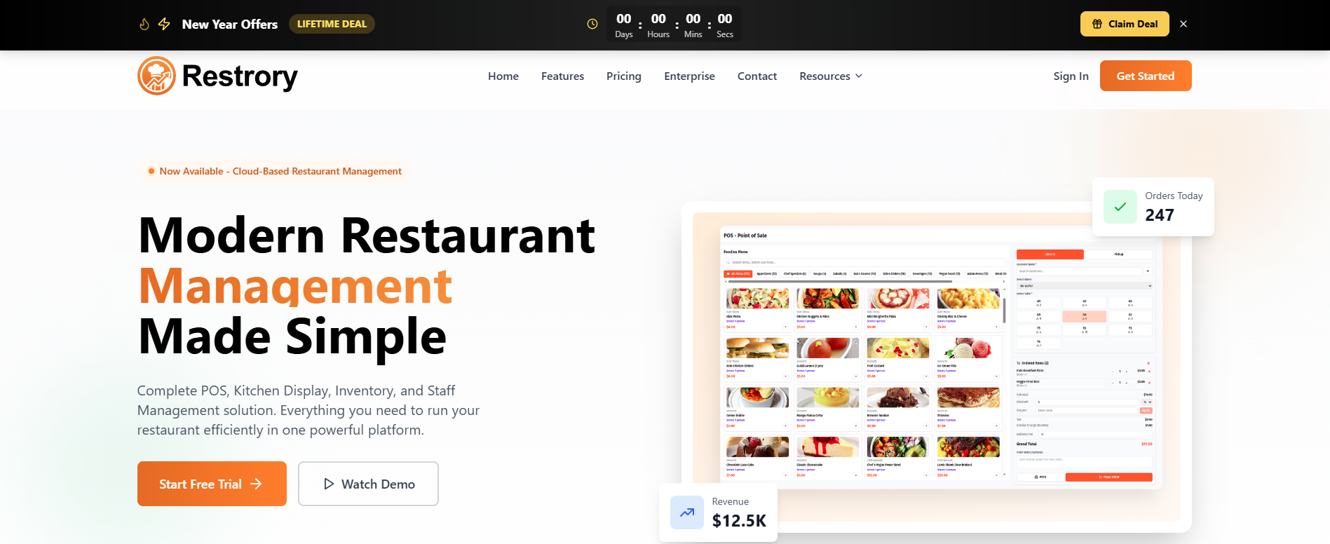 Restrory SaaS restaurant management system case study